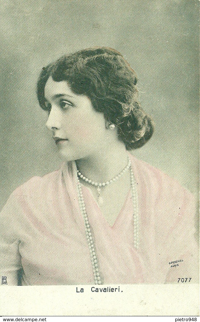 Lina Cavalieri, Soprano, Riproduzione C24, Reproduction, Illustrazione Gerschel Illustratore - Cantanti E Musicisti