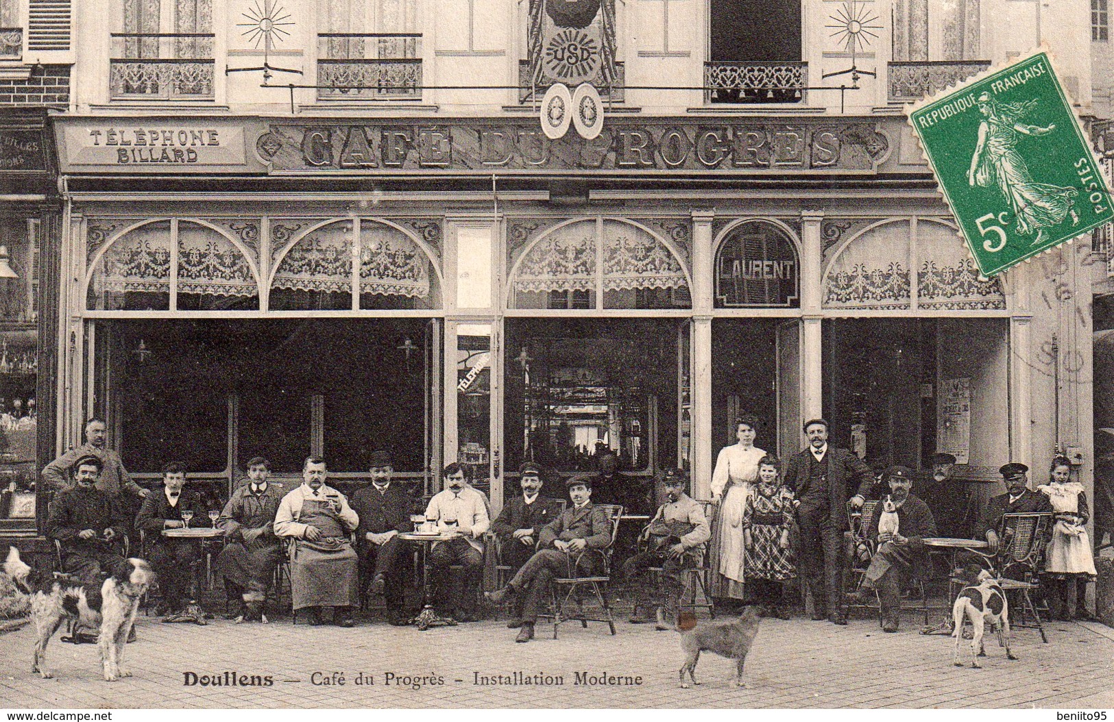 CPA De DOULLENS - Café Du Progrés. - Doullens