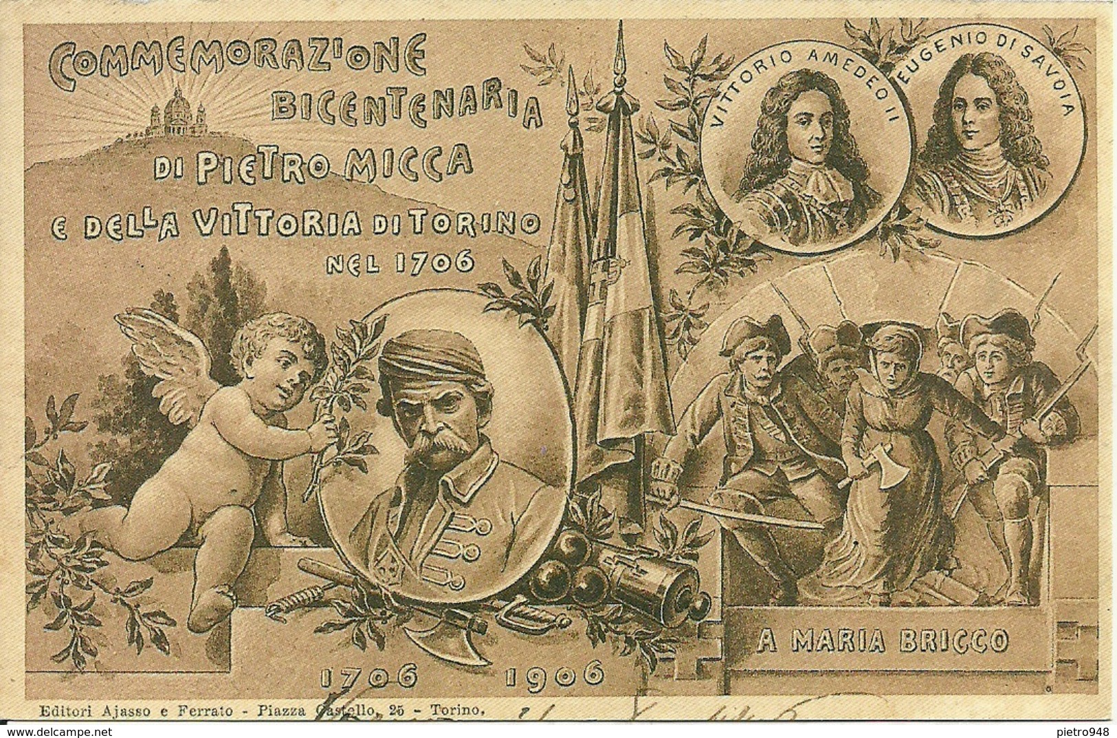 Commemorazione Bicentenaria Di Pietro Micca 1706-1906, Riproduzione C29, Reproduction, Illustrazione - Storia