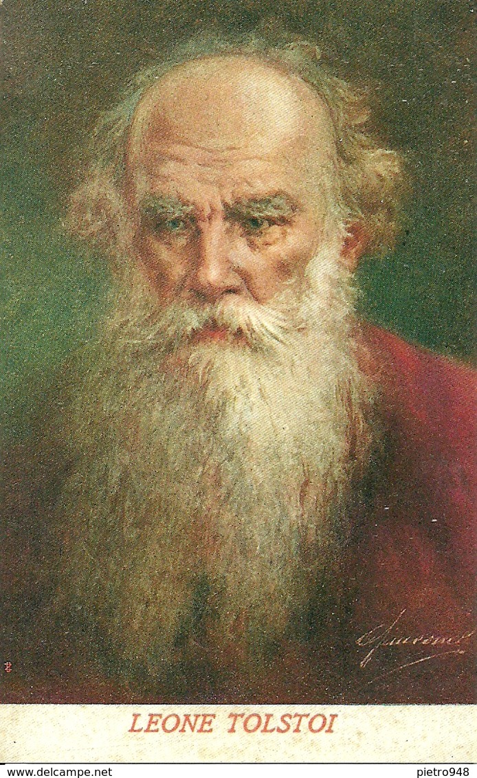 Leone Tolstoi, Scrittore E Filosofo, Ritratto, Portrait, Riproduzione C30, Reproduction, Illustrazione - Scrittori