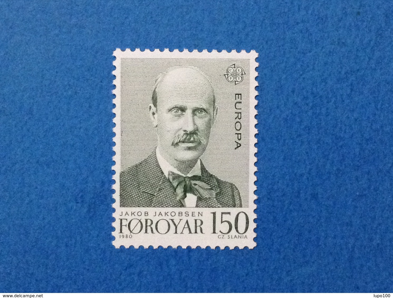 1980 FAROER FOROYAR EUROPA JAKOBSEN 150 FRANCOBOLLO NUOVO STAMP NEW MNH** - Isole Faroer