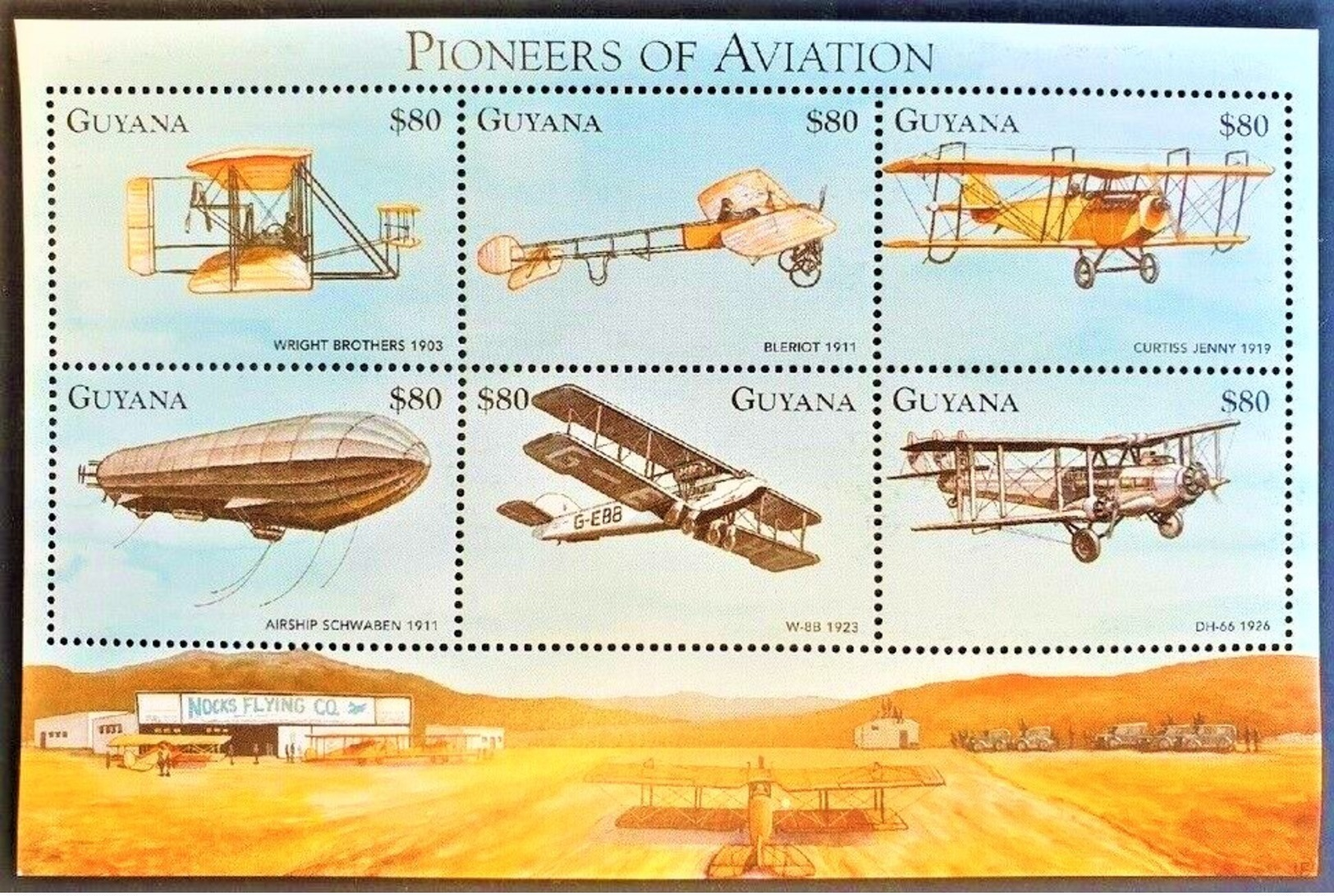 Guyana 1998**Mi.6321-26. Pioneers Of Aviation , MNH [5;56] - Airplanes