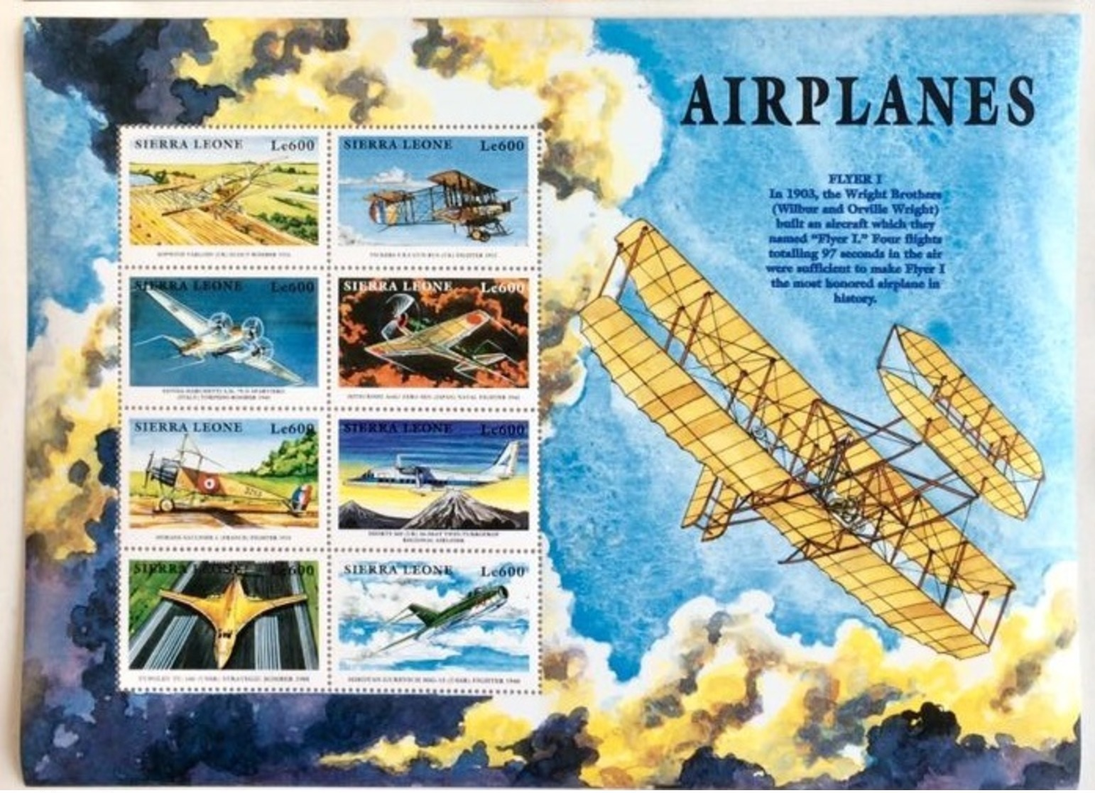 Sierra Leone 1999** Airplanes ,  Aircrafts , MNH [21;155] - Airplanes