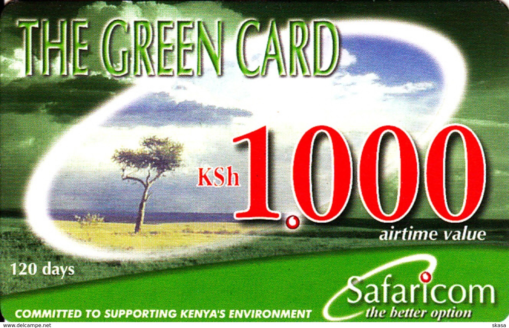 Carte Prepaid Kenya The Green Card, 100 Ksh - Kenia