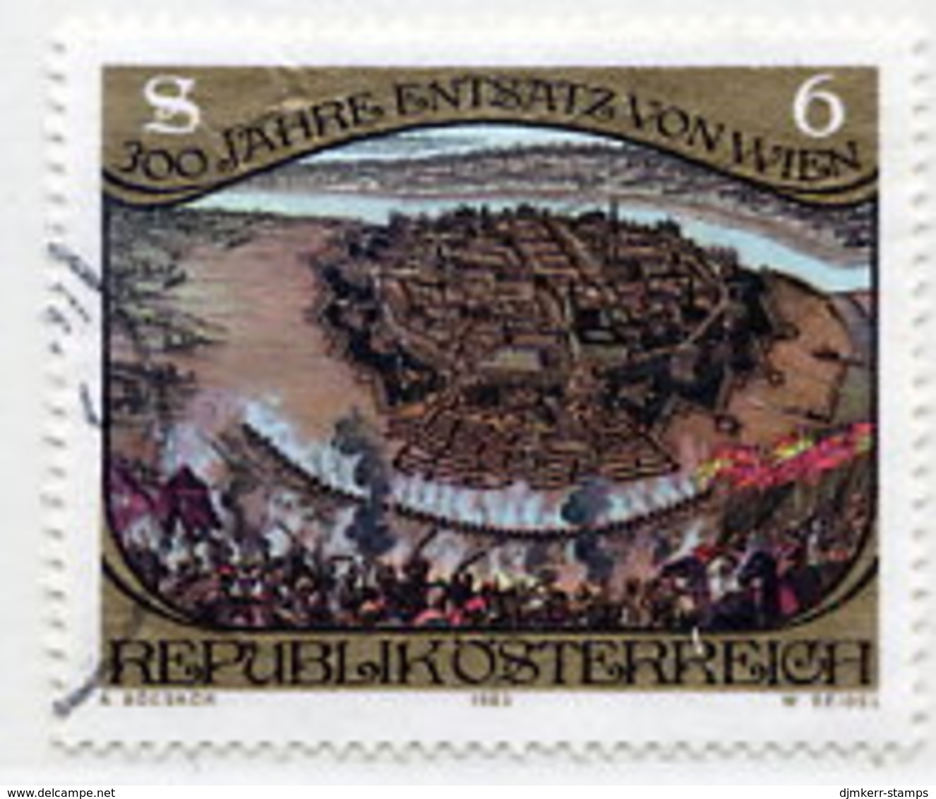 AUSTRIA 1983 Siege Of Vienna Single Ex Block, Used.  Michel 1750 - Gebraucht