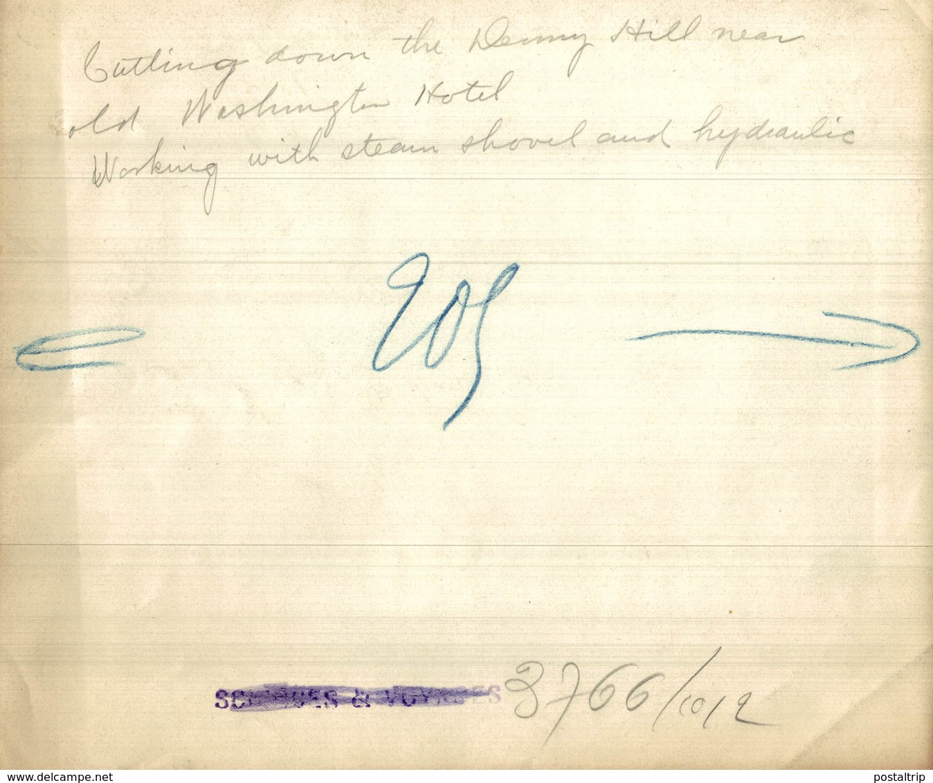 SEATTLE JACKSON ST. REGRADE LEWIS WILEY WASHINGTON HOTEL STEAM SHOVEL AND HYDRAU  24*19CM Fonds Victor FORBIN 1864-1947 - Profesiones