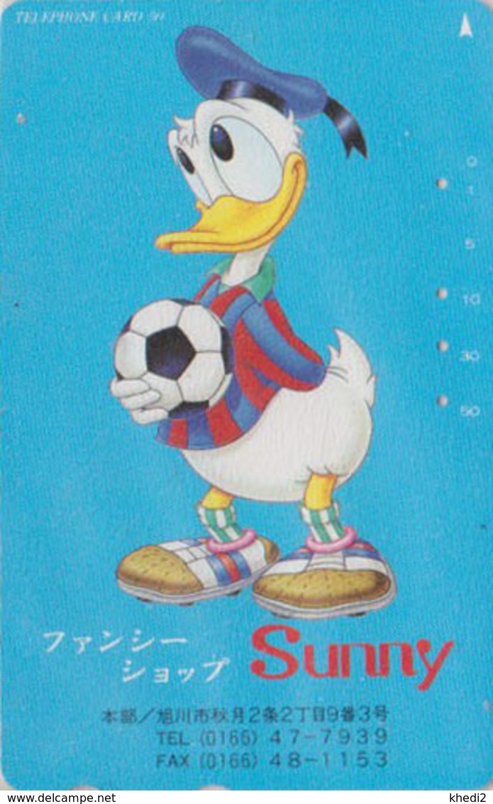 Télécarte Japon / 110-011 - DISNEY - DONALD DUCK Sport Football ** SUNNY ** - Japan Phonecard TK Rel. - Disney