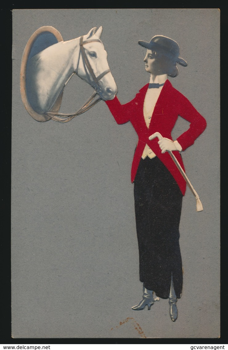 COLLAGE DAME MET PAARD - Chevaux