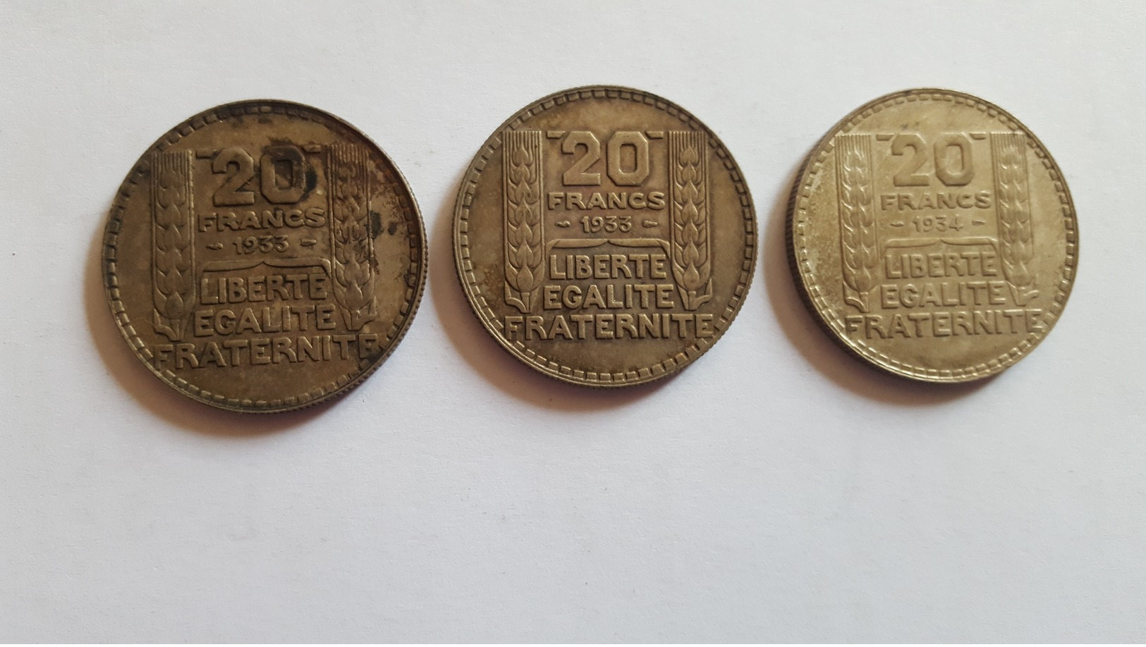 20 Francs Turin (3 Pièces) - Vrac - Monnaies