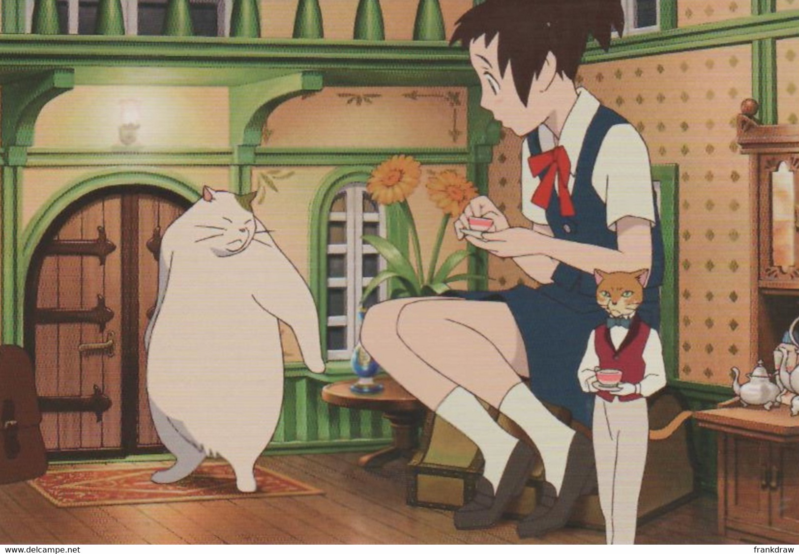 Postcard - Studio Ghibli - The Cat Returns - Can I Come In - New - Other & Unclassified