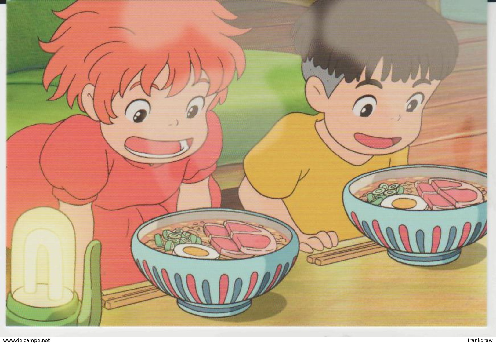 Postcard - Studio Ghibli - Ponyo - Breakfast With Chop Sticks - New - Sin Clasificación