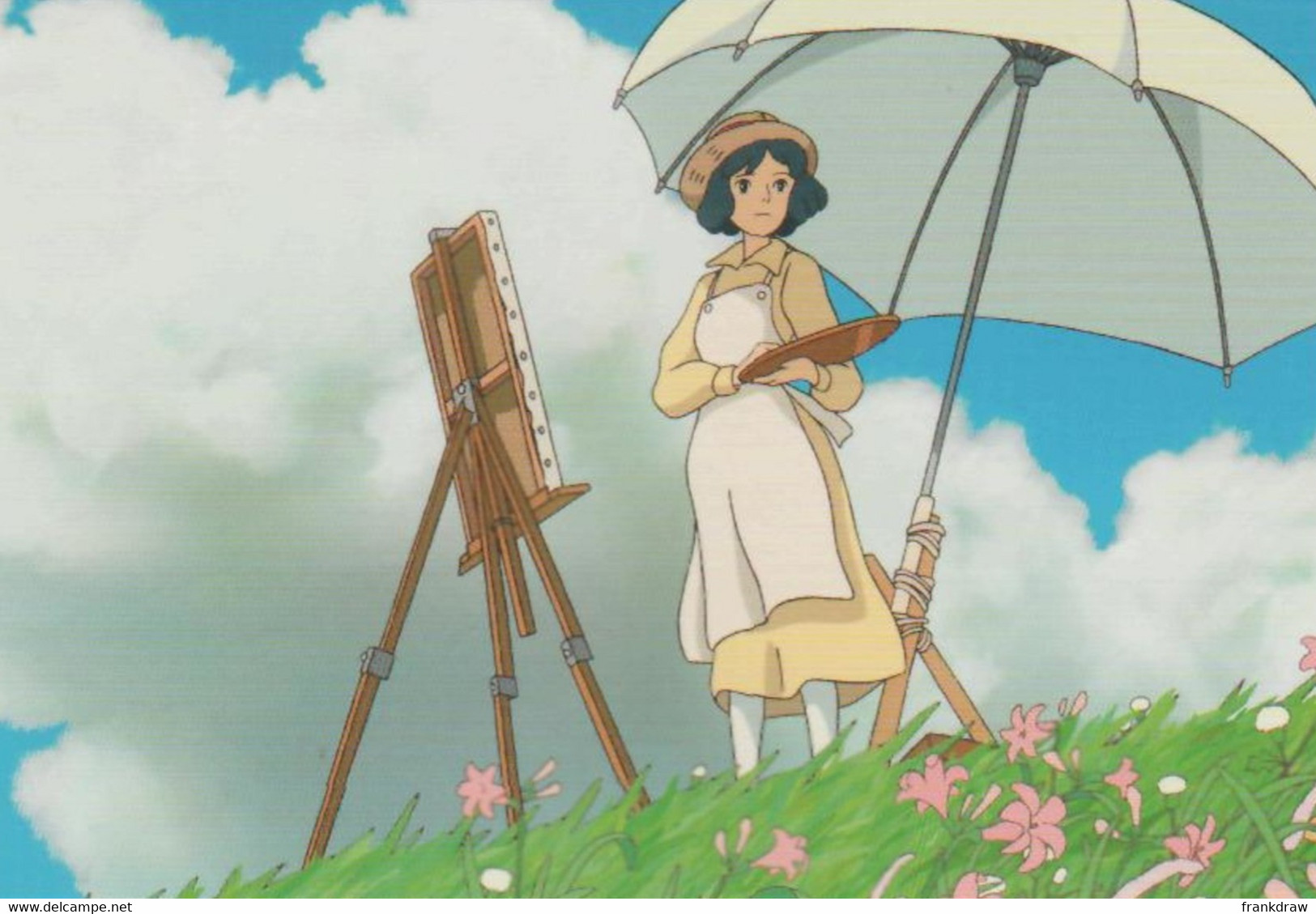 Postcard - Studio Ghibli - The Wind Rises - Painting In The Shade Of An Undrella - New - Other & Unclassified