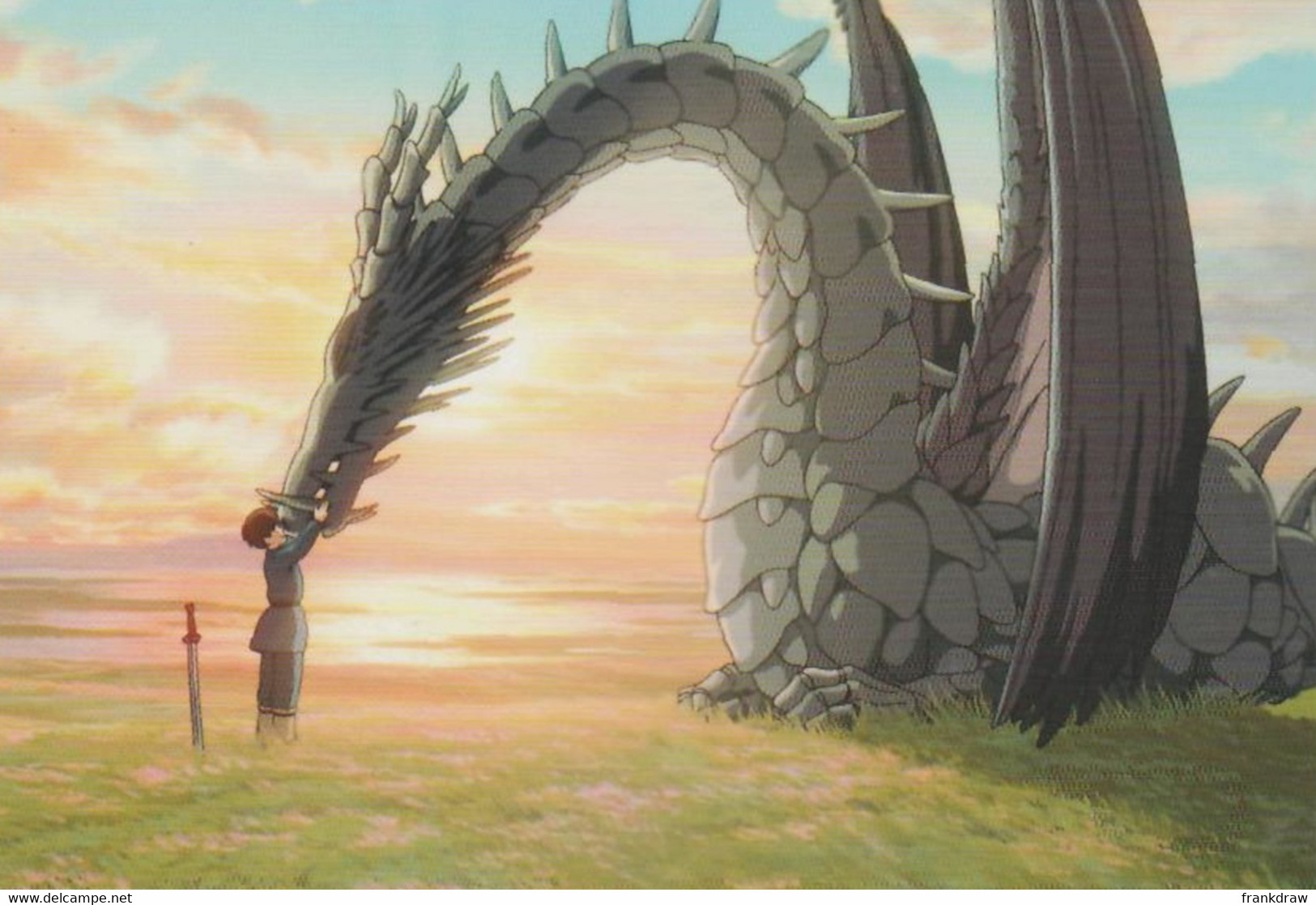 Postcard - Studio Ghibli - Tales From Earthsea - Meeting A Friendly Dragon - New - Other & Unclassified