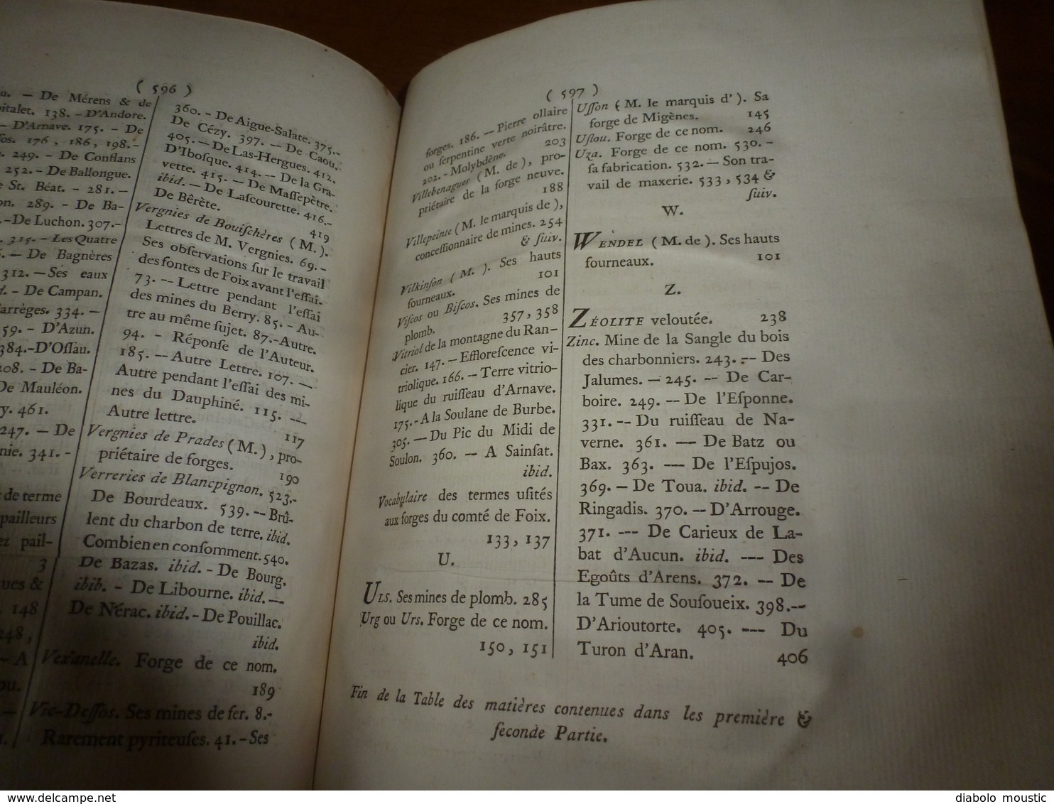 1786 Gîte Minerai des Forges & Salines des Pyrénées Observ. Fer de Mazé & Mines Sardes en Poitou, par Baron De Dietrich