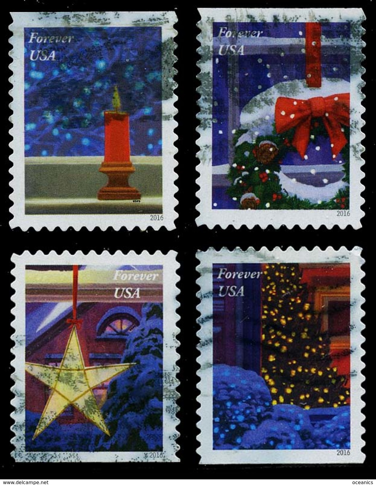 Etats-Unis / United States (Scott No.5145-48 - Christmas 2016) (o) P3 - Used Stamps