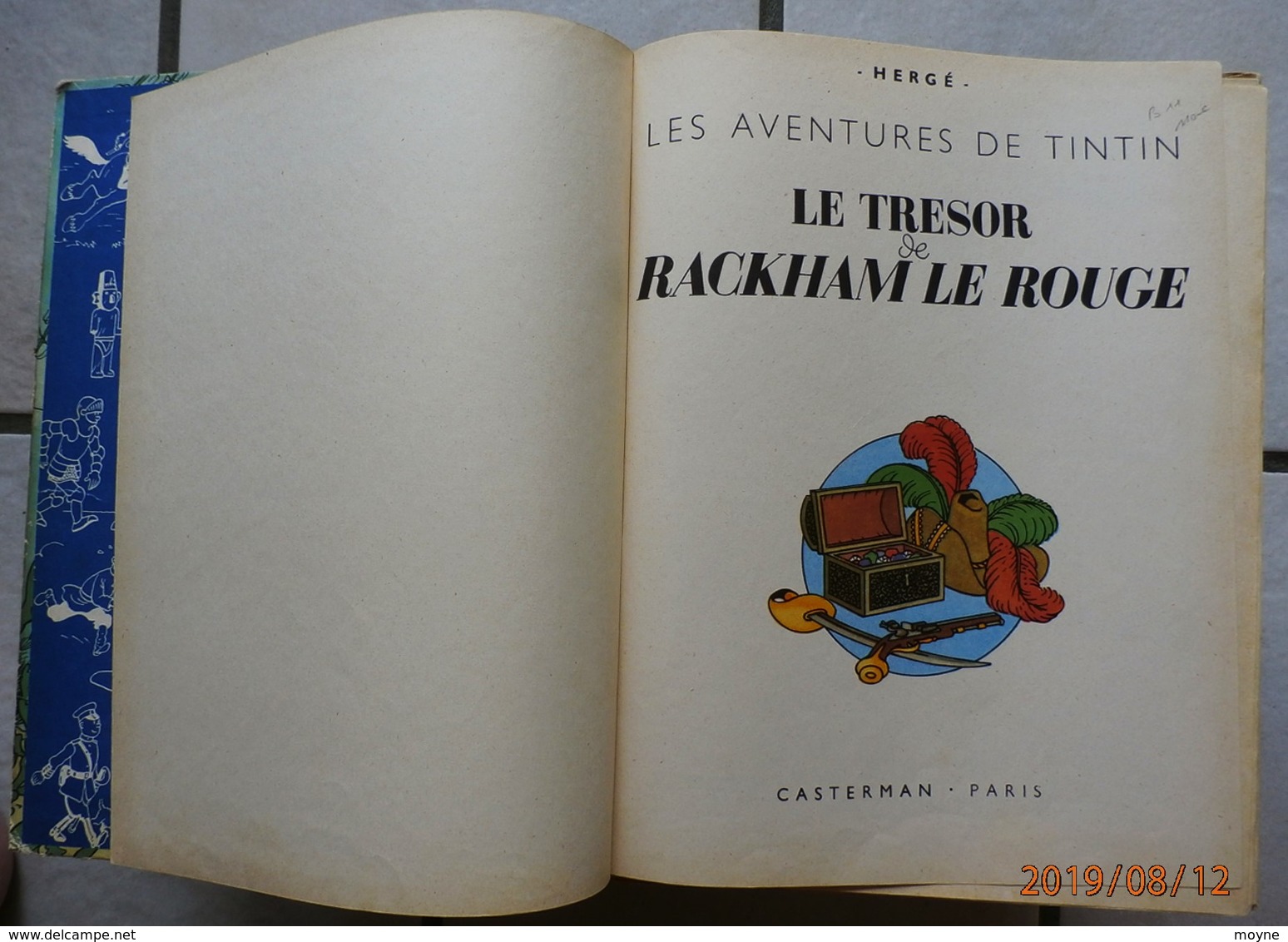 TINTIN -  LE TRESOR DE RACKAM LE ROUGE  - Edition De 1954 Sous Référence B11 - Dos Jaune ... - Hergé