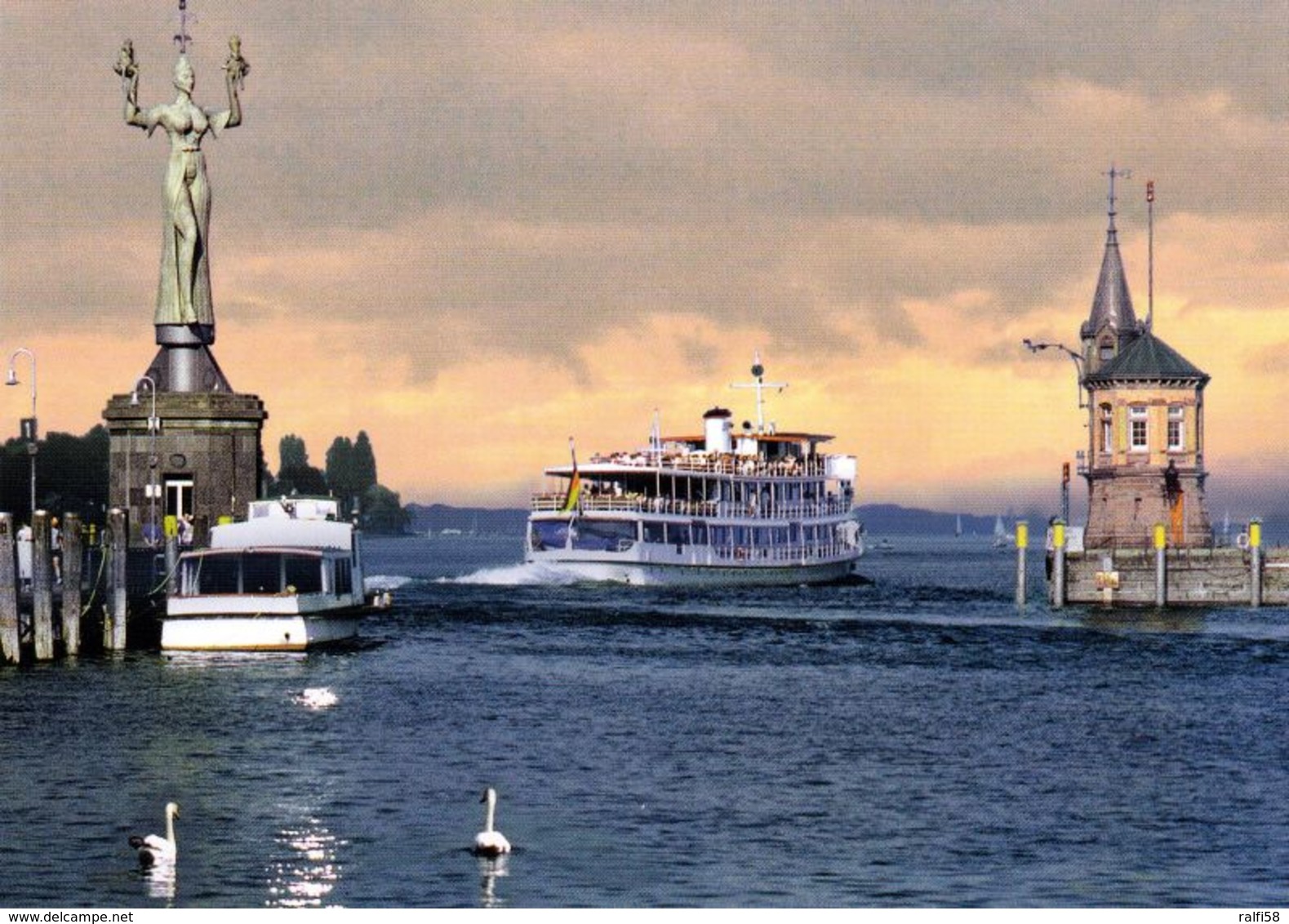 1 AK Germany * Hafeneinfahrt Von Konstanz Mit Der Statue "Imperia" (von Peter Lenk 1993 Geschaffen) * - Konstanz