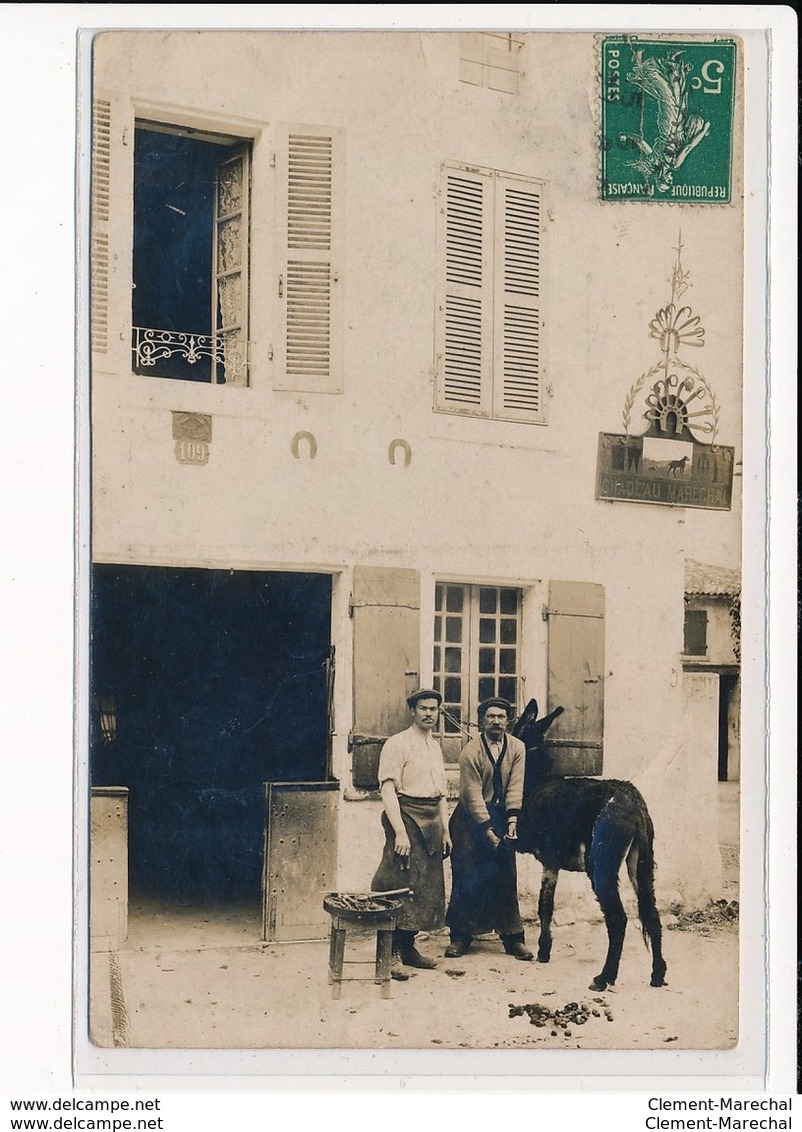 CARTE PHOTO A LOCALISER : Marechal Ferrand, âne - Etat - Photos