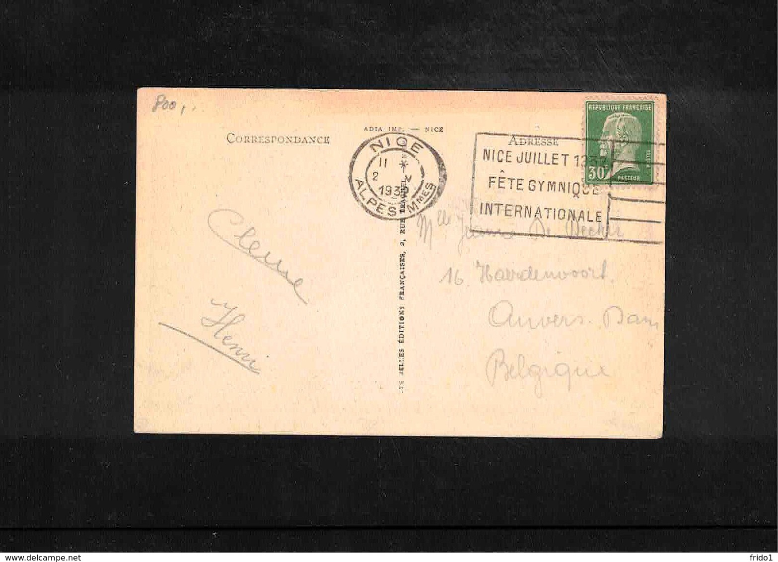 France 1932 Gymnastics Interesting Cover - Gymnastik