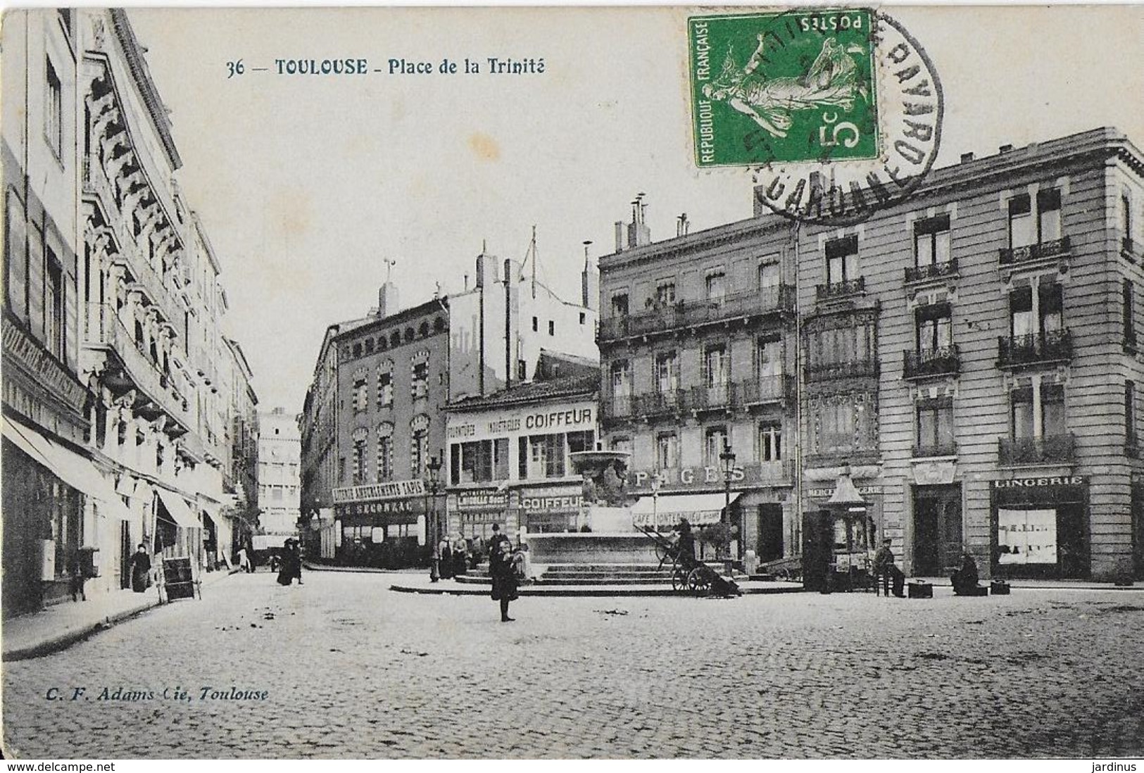 TOULOUSE  :Place De La Trinité -- Le Cireur De Chaussures(1912) - Toulouse