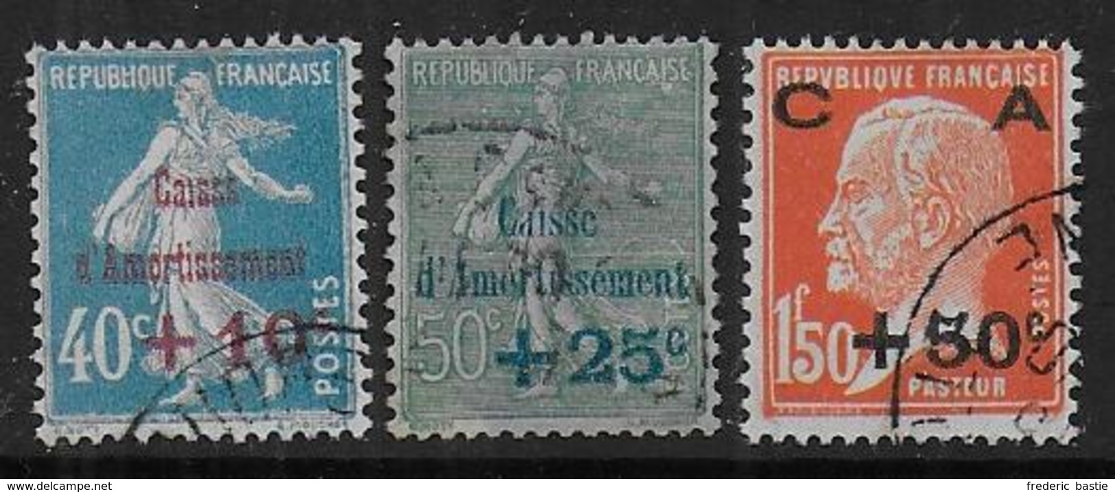 Caisse Amortissement N° 246 à 248   Cote : 30 € - Used Stamps