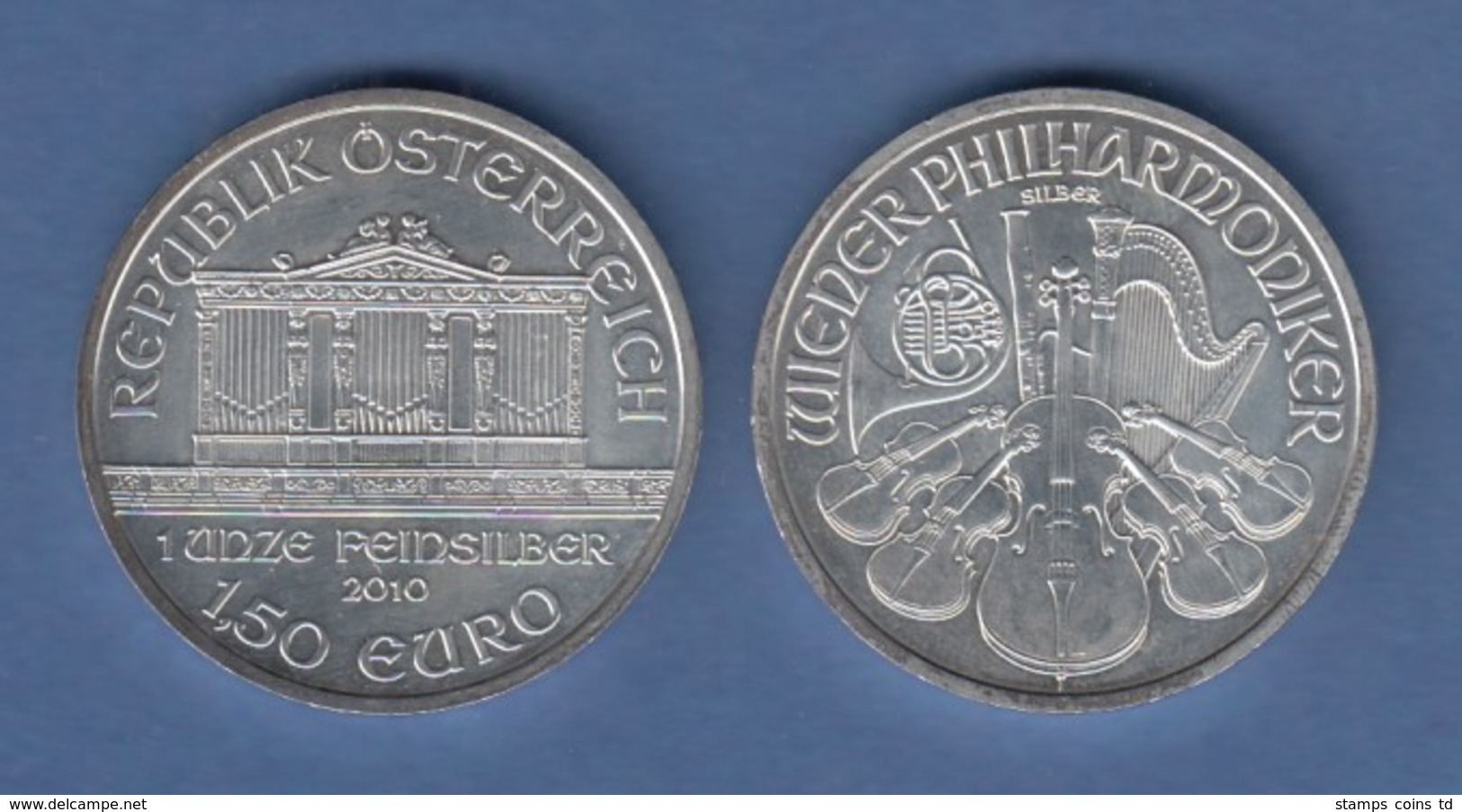 Österreich Silber-Unze WIENER PHILHARMONIKER 2010 Stgl. 31,10g Feinsilber 999 - Oesterreich