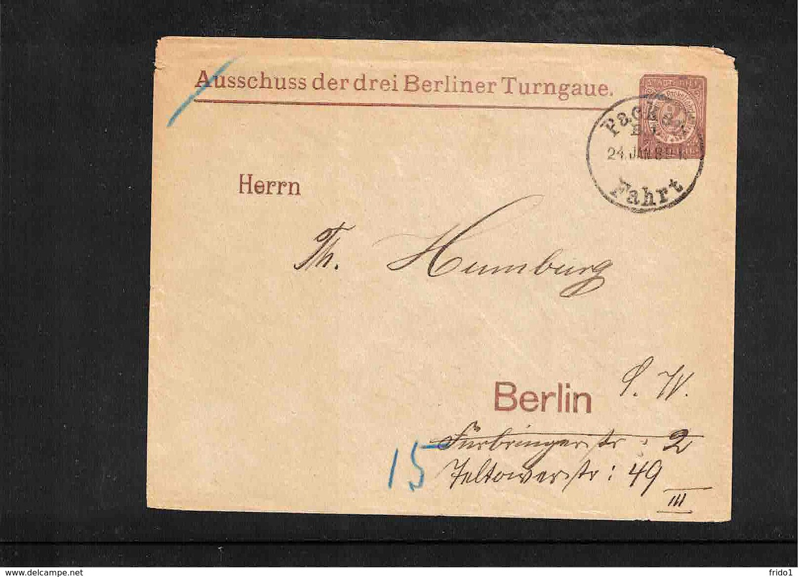 Germany / Deutschland 1889 Gymnastics - Ausschuss Der Drei Berliner Turngaue Interesting Cover Scarce - Gymnastik