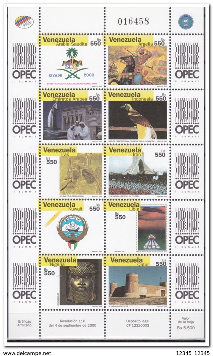 Venezuela 2000, Postfris MNH, Birds, OPEC, Horse - Venezuela