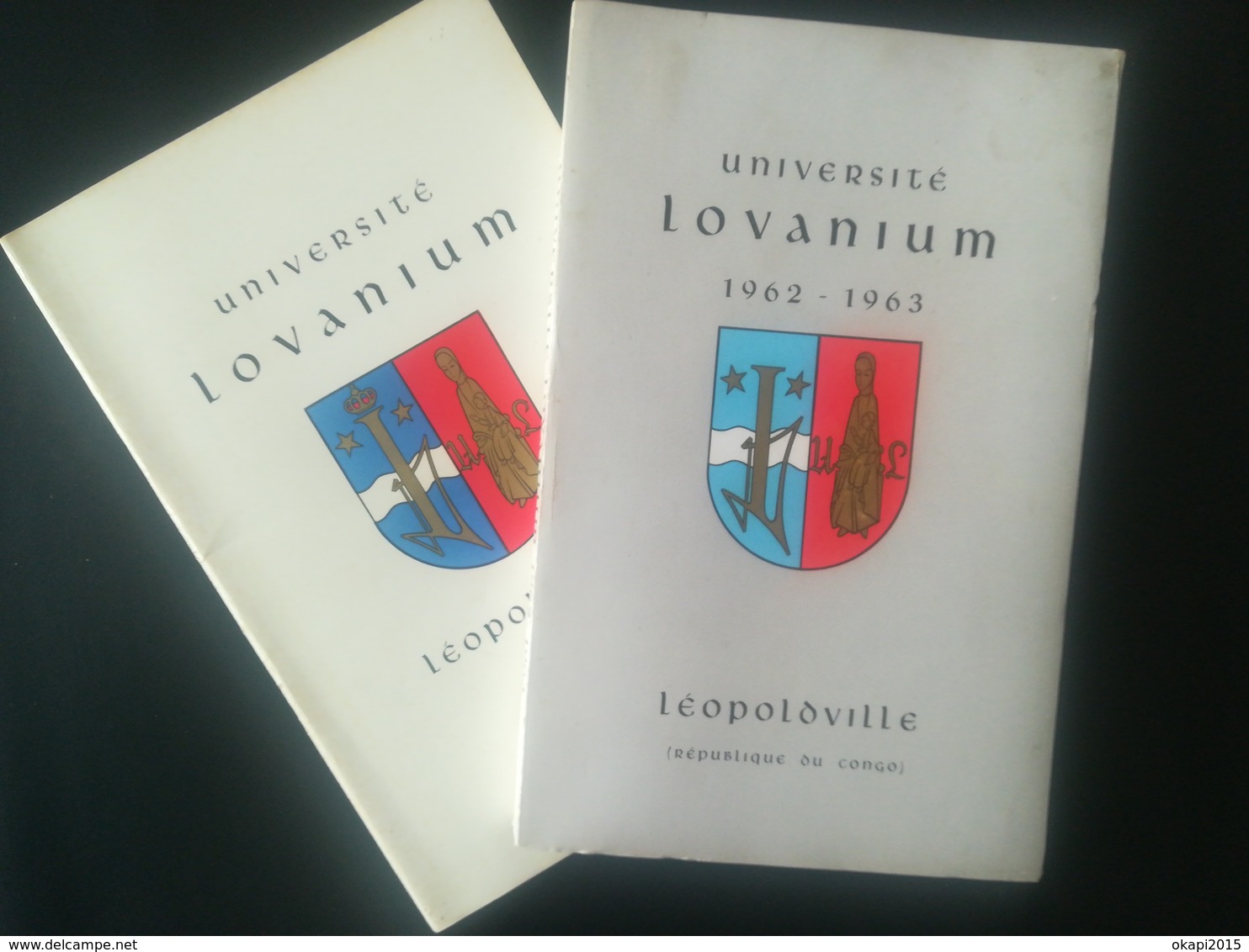 UNIVERSITÉ LOVANIUM FONDÉE PAR BELGIQUE AU CONGO BELGE COLONIE LOT 2 LIVRES PROGRAMME DE COURS + MINI- PLAN HORS - TEXTE - Otros & Sin Clasificación