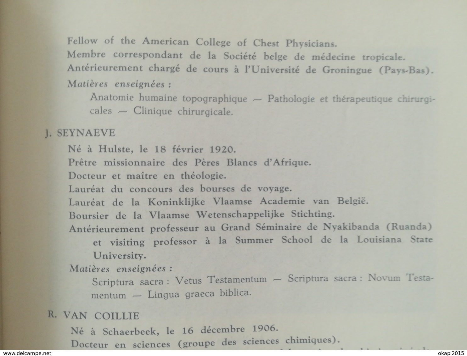 UNIVERSITÉ LOVANIUM FONDÉE PAR BELGIQUE AU CONGO BELGE COLONIE LOT 2 LIVRES PROGRAMME DE COURS + MINI- PLAN HORS - TEXTE