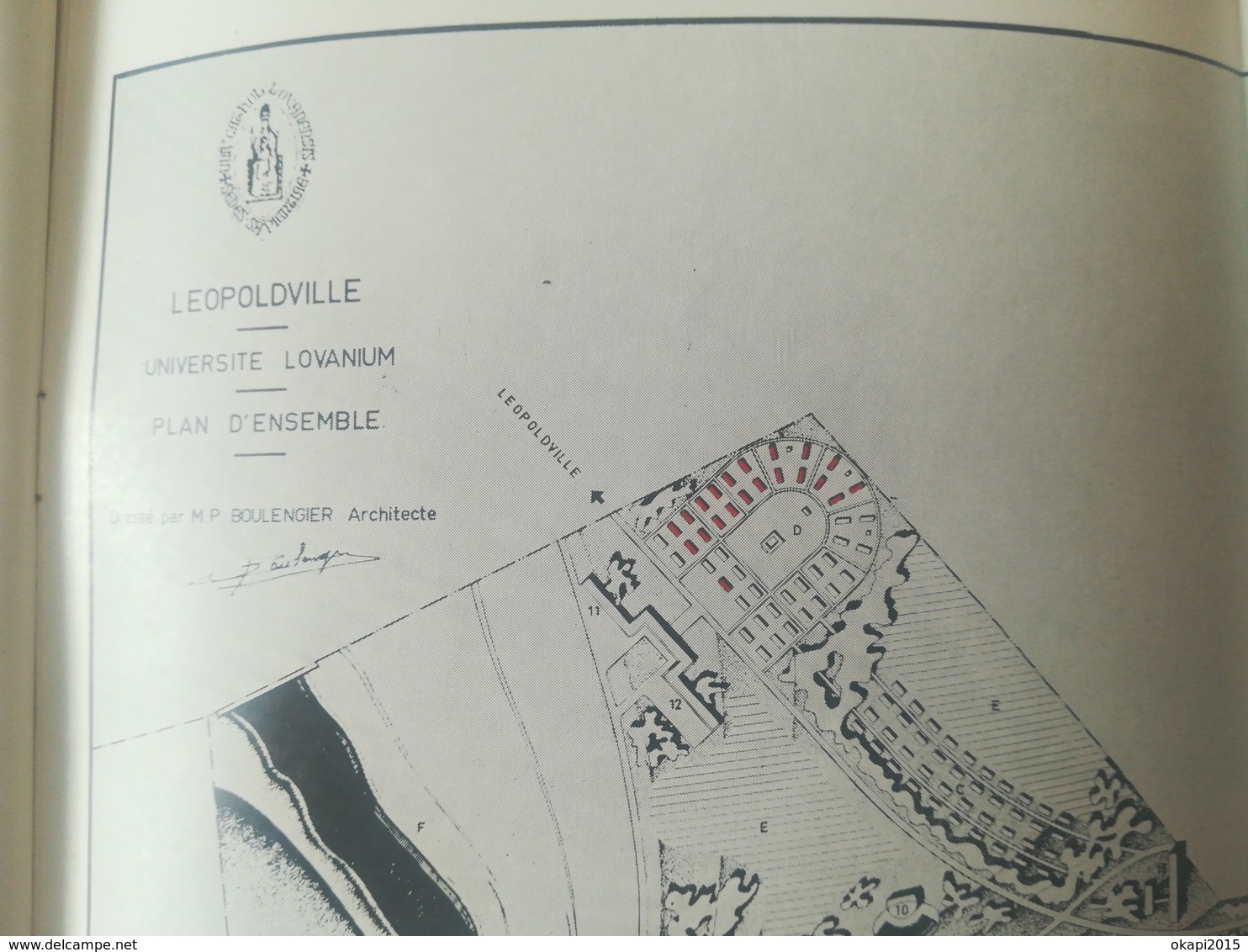 UNIVERSITÉ LOVANIUM FONDÉE PAR BELGIQUE AU CONGO BELGE COLONIE LOT 2 LIVRES PROGRAMME DE COURS + MINI- PLAN HORS - TEXTE