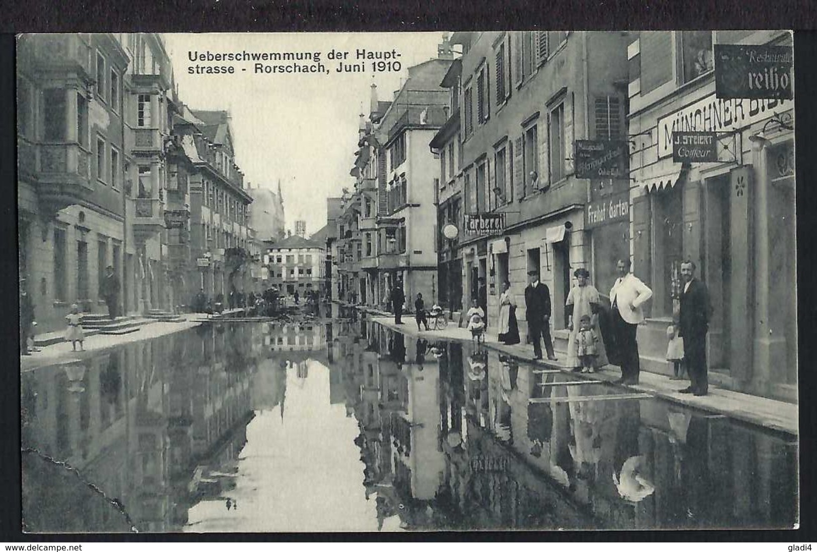 Rorschach - Überschwemmung Der Hauptstrasse - 1910 - Rorschach