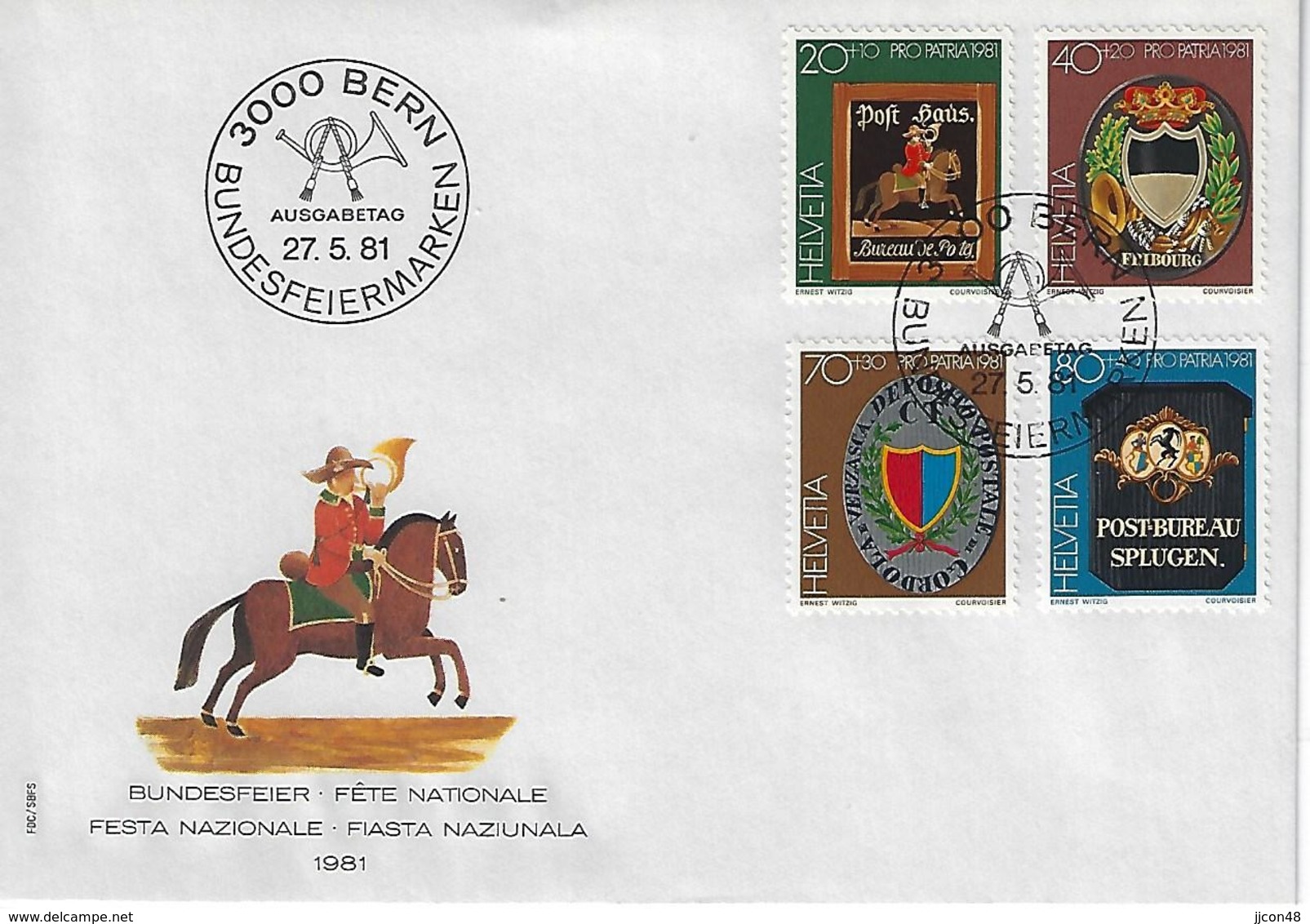 Switzerland 1981  "Pro Patria"  27.5.81  Mi.1199-1202 - FDC