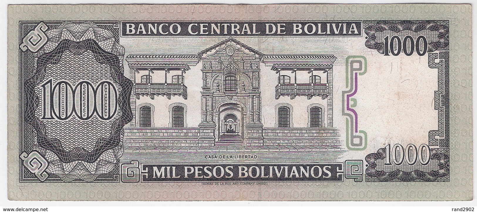 Bolivia 1000 Pesos 1982 P-167 /018B/ - Bolivien