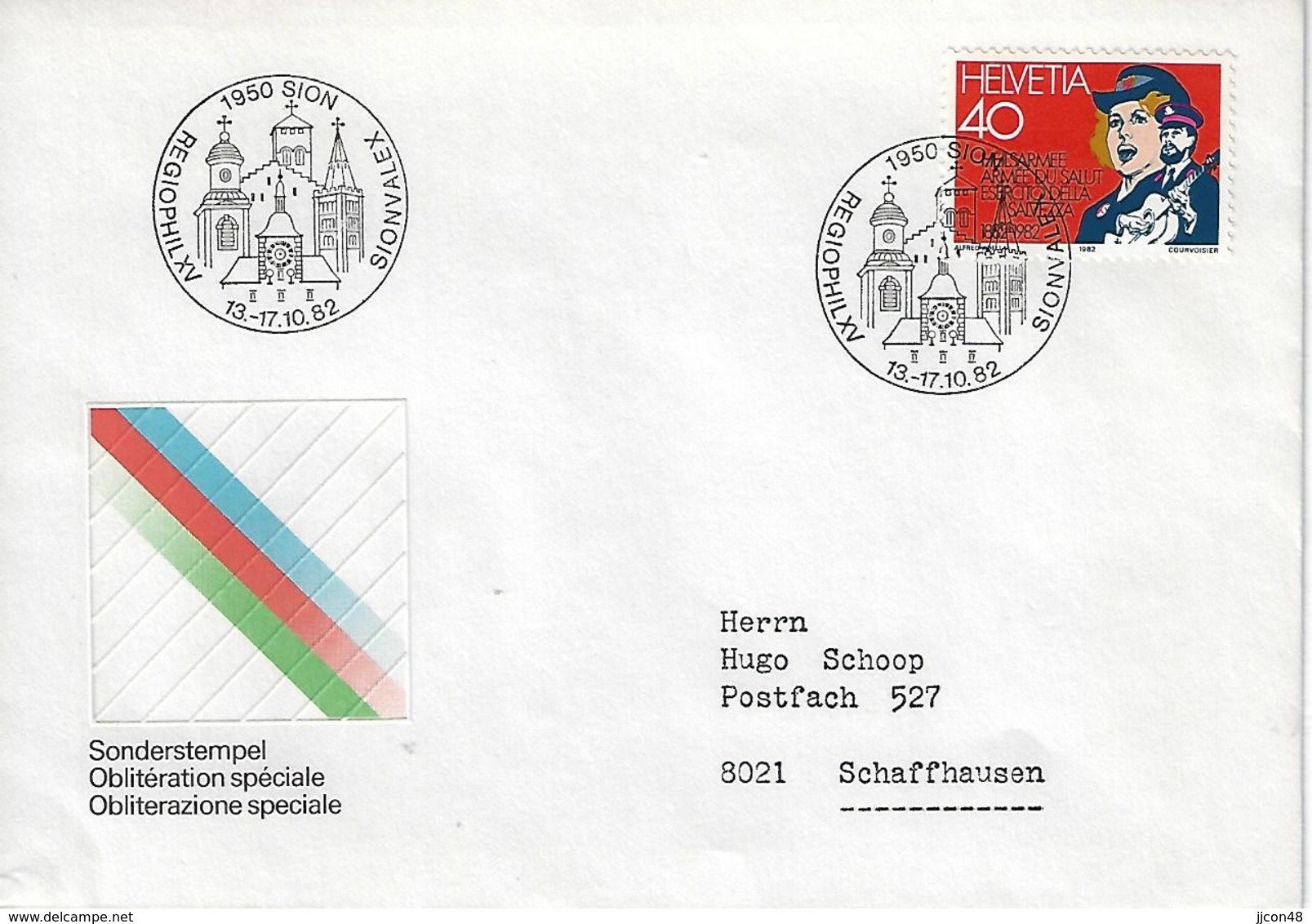 Switzerland 1982  Regiophil XV  13-17.10.82  Mi.1233 - Covers & Documents