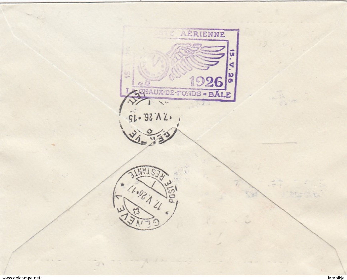 Schweiz / Suisse Flugpost Brief 1926 - Briefe U. Dokumente