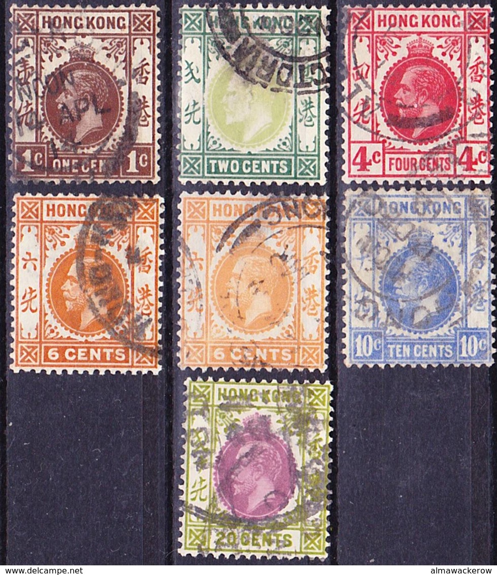 Hong Kong 1912 King George V. Definitives Wmk Mult Crown CA Used O, I Sell My Collection! - Gebruikt