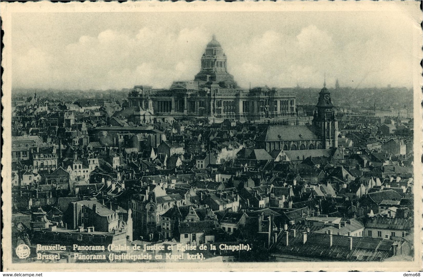 Belgique Belgie BRUXELLES  Vue Panoramique Eglise Et Palais De La Justice Ed Thill NELS - Cartas Panorámicas