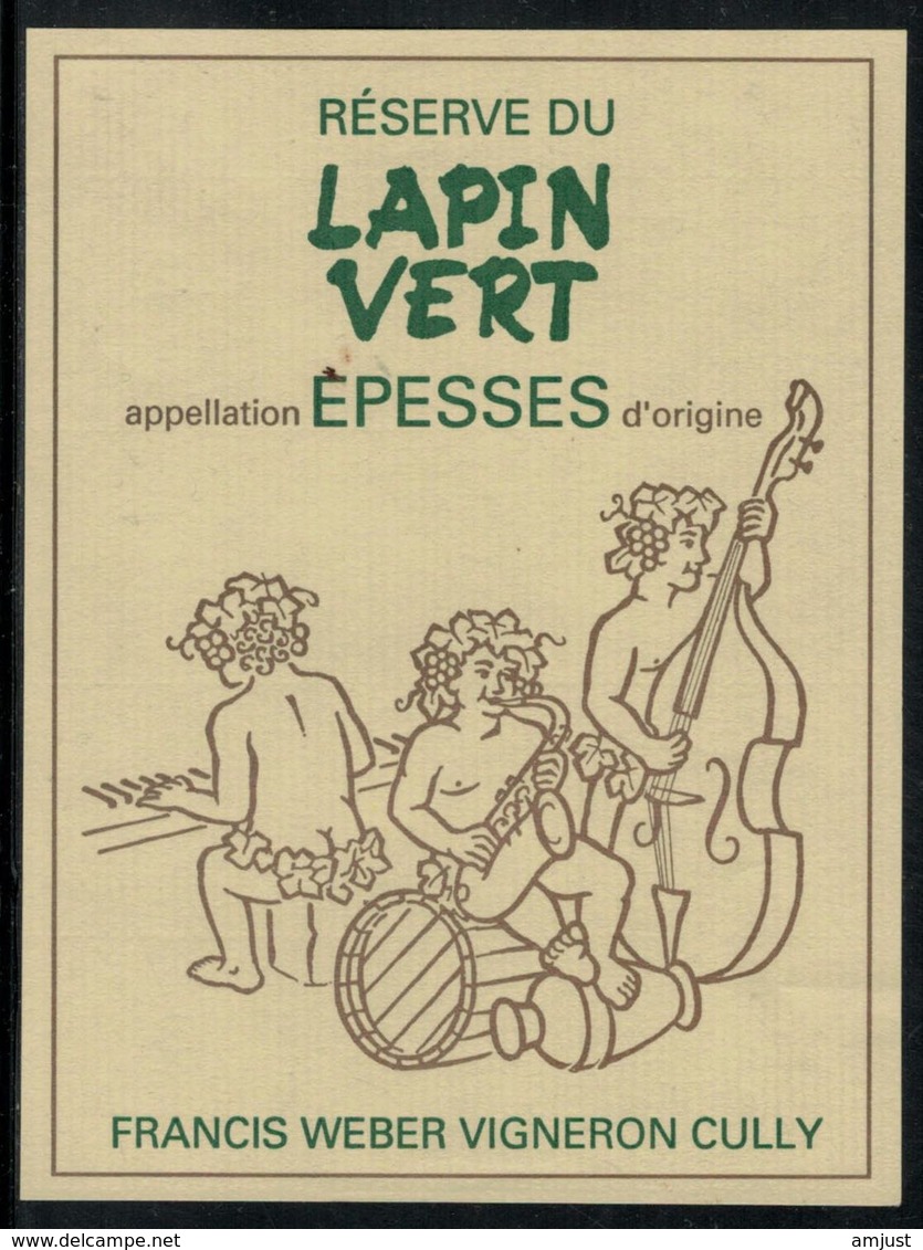 Etiquette De Vin // Epesses, Réserve Du Lapin Vert - Music