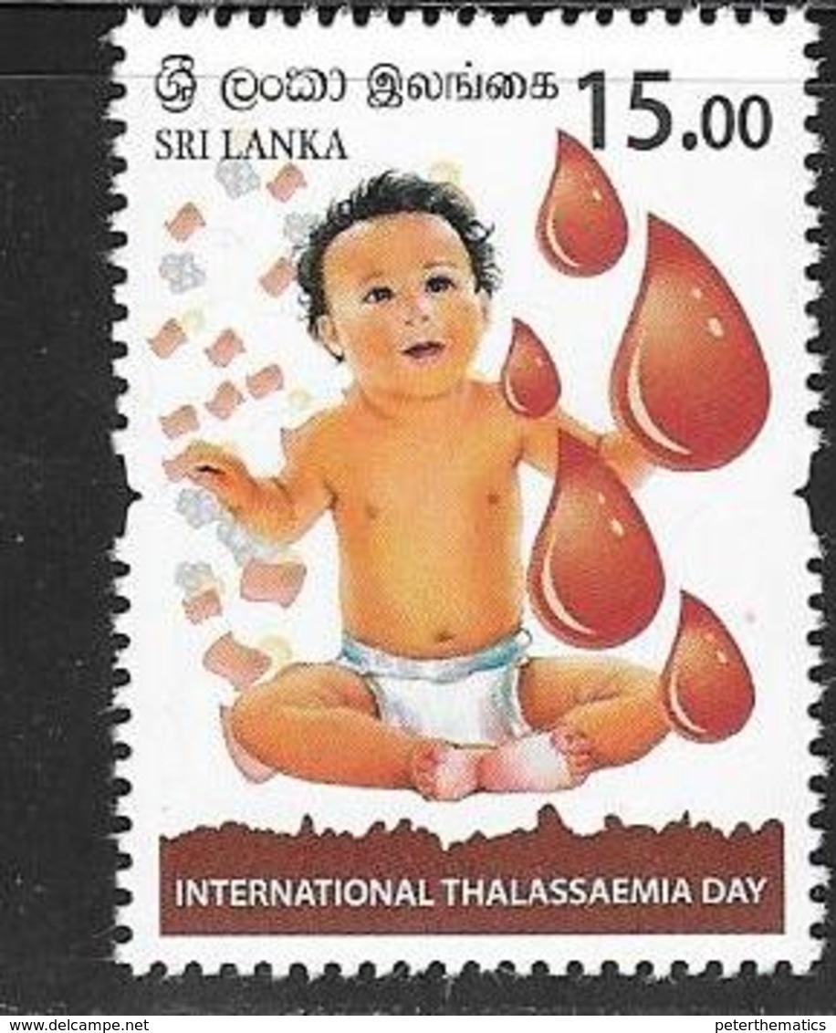 SRI LANKA ,  2019, MNH, HEALTH, INTERNATIONAL THALASSAEMIA DAY,1v - Other & Unclassified