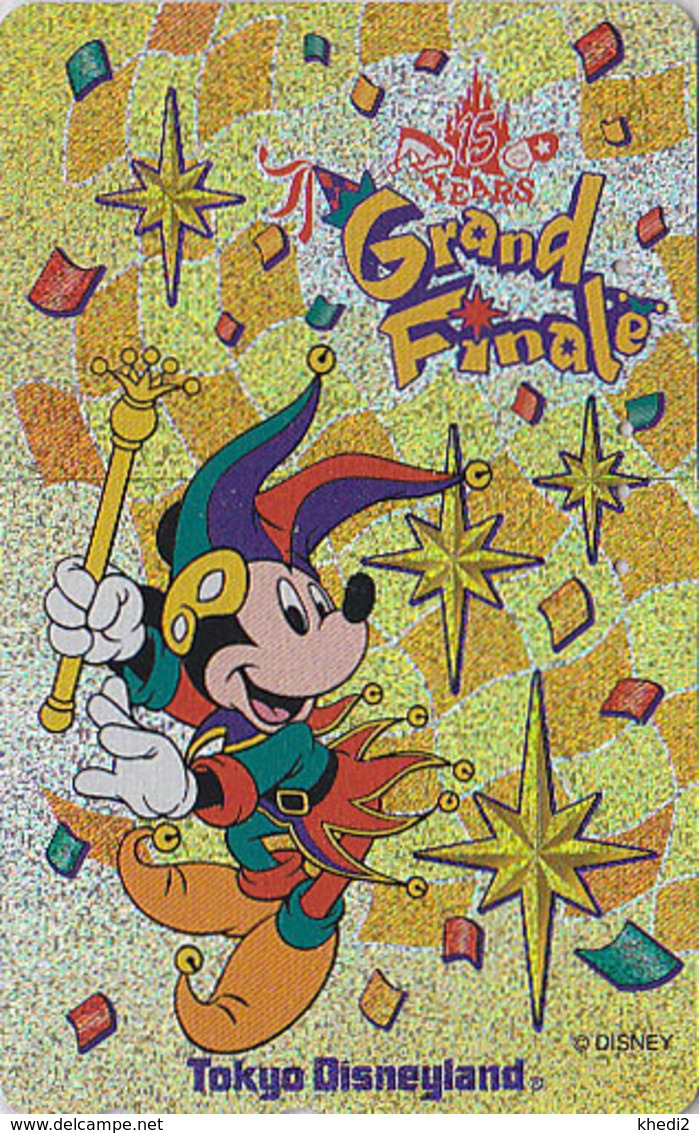 Télécarte DOREE Japon / 110-204900 - DISNEY DISNEYLAND 15 Th Anniversary - Mickey Japan GOLD Phonecard - Disney