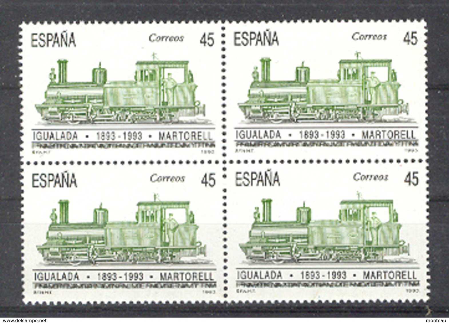 Spain 1993. Cent FFCC Ed 3265 Bloque (**) - Nuevos