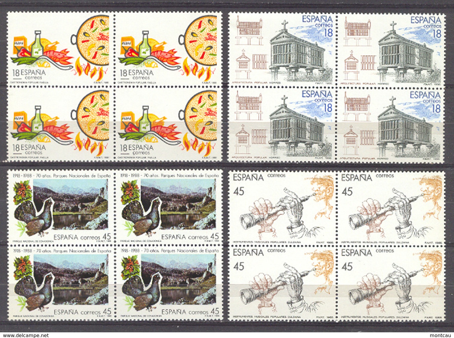 Spain 1988 - Turismo Ed 2935-38 Bloque (**) - Ungebraucht