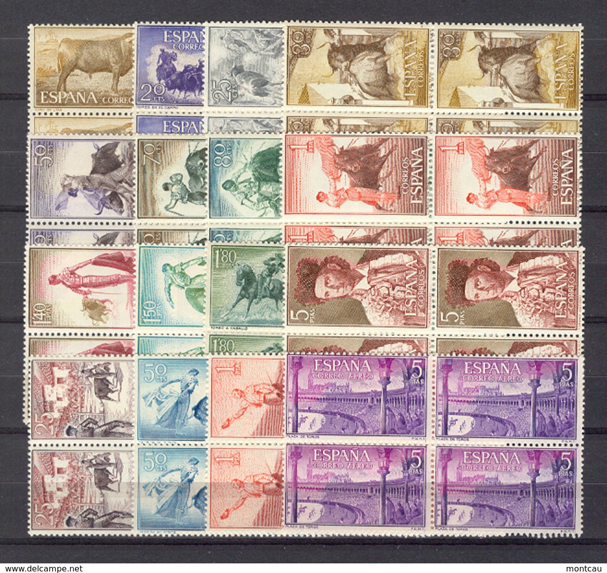 Spain 1960. Toros/Bullfight Ed 1254-69 Mnh Bloque - Ungebraucht