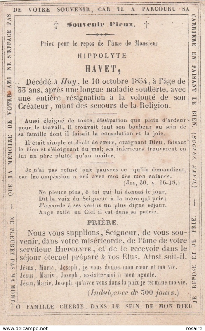 Hippolyte Havet-huy 1854 - Images Religieuses