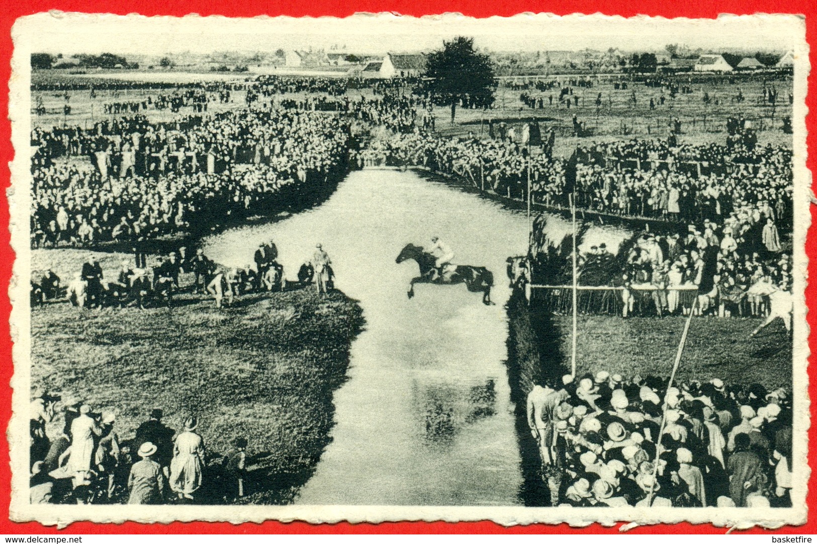 Waregem (koerse): Reklame Kaart - Grote Steeple-Chase Van Vlaanderen Dinsdag 27 Augustus 1957 - Waregem