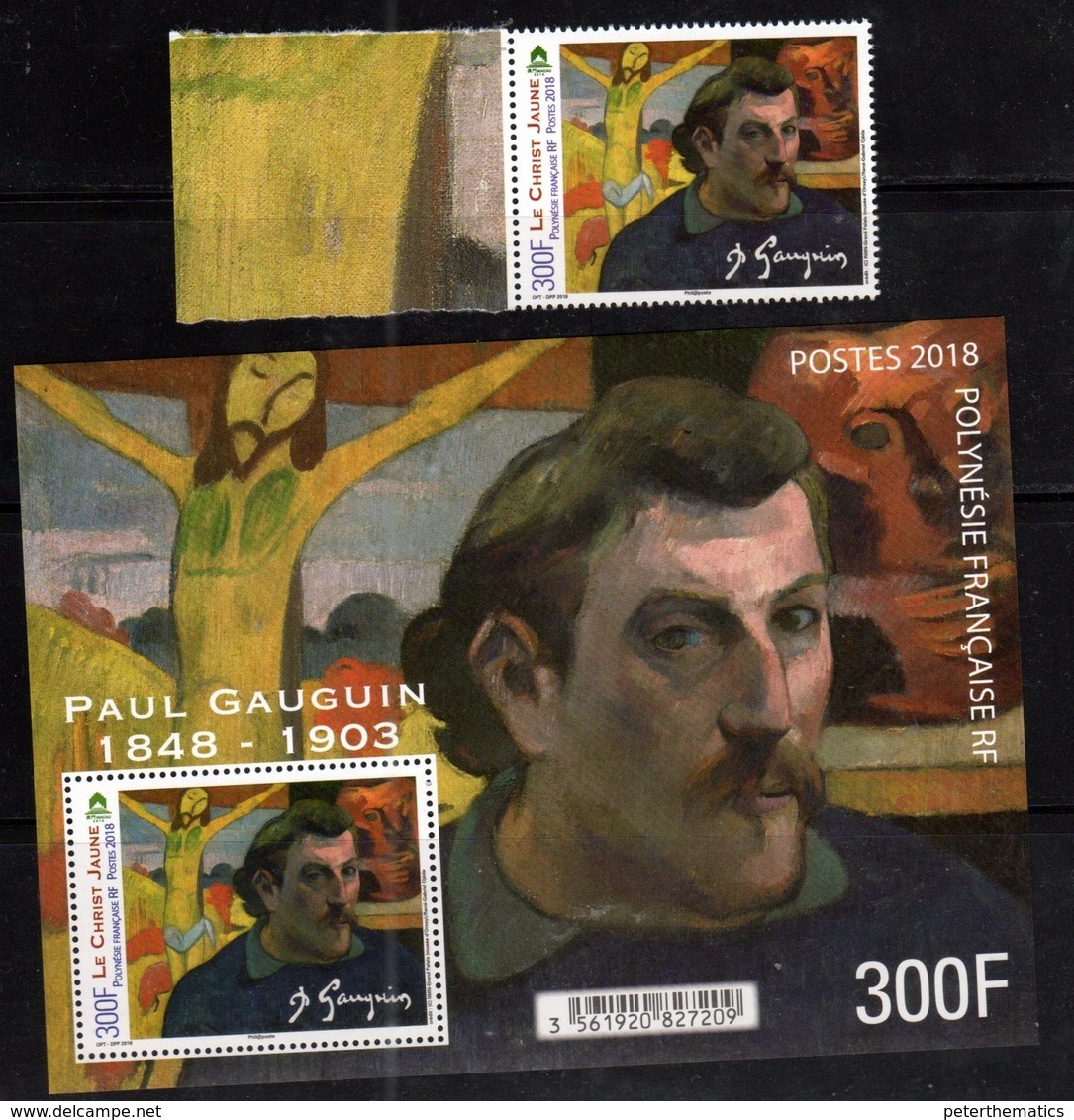 FRENCH POLYNESIA, 2018, MNH,  ART, PAINTINGS, PAUL GAUGIN, 1v+S/SHEET - Other & Unclassified