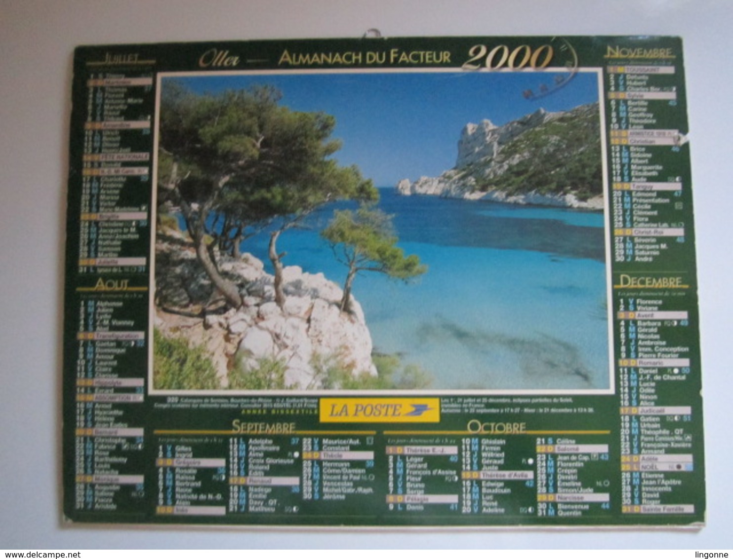 2000 ALMANACH DU FACTEUR Calendrier Des Postes HAUTE-MARNE 52 - Grand Format : 1991-00