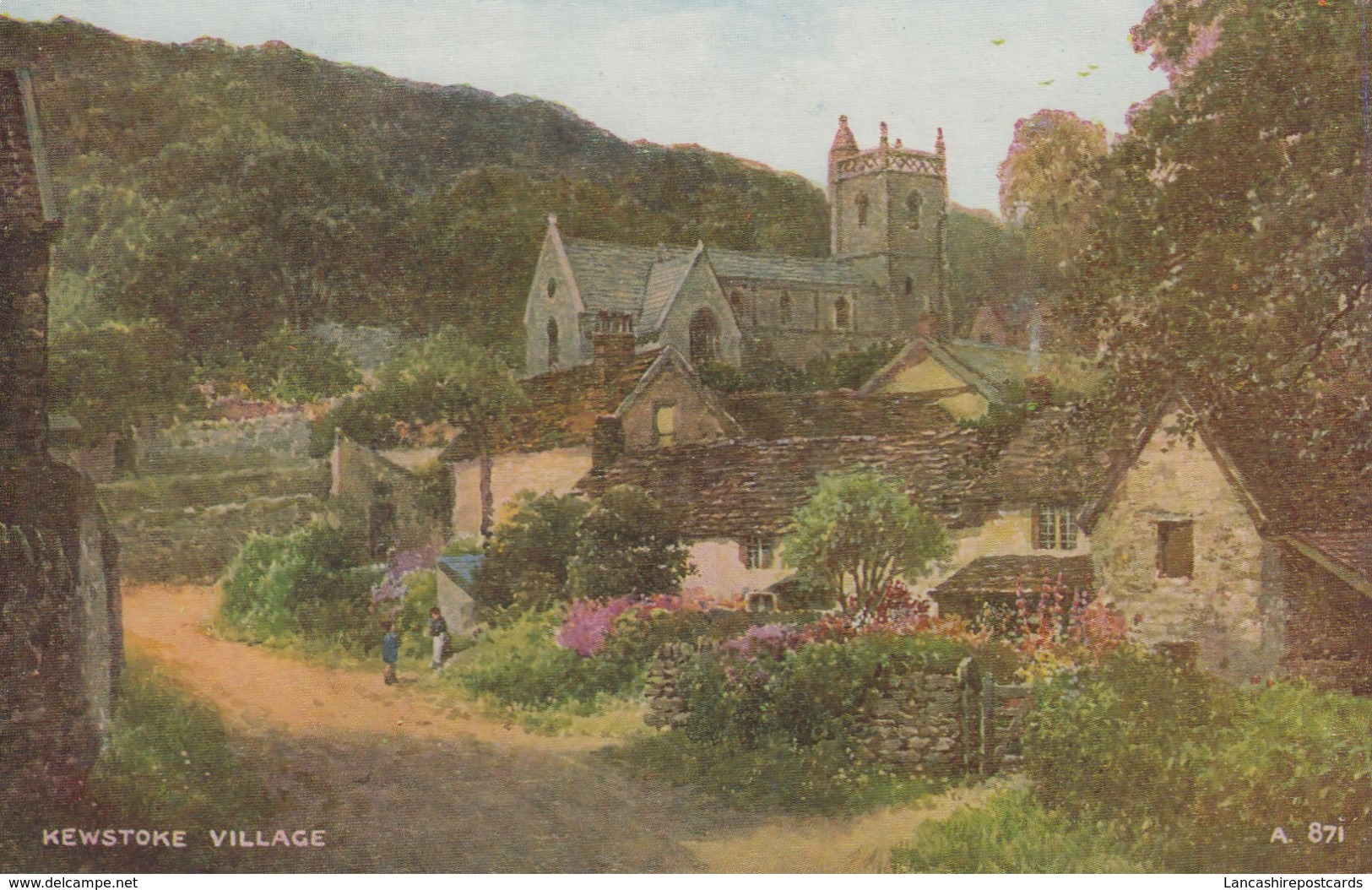 Postcard Kewstoke Village Nr Weston Super Mare Artwork By Bamforth My Ref  B13524 - Weston-Super-Mare