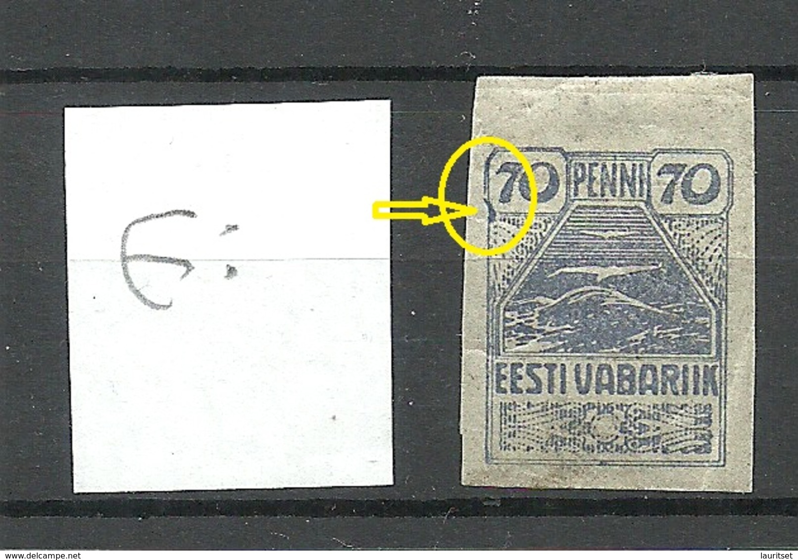 Estland Estonia 1919 Michel 11 ERROR Abart * - Estonia